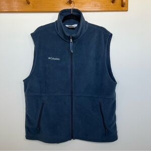 Columbia Blue Fleece Vest | L
